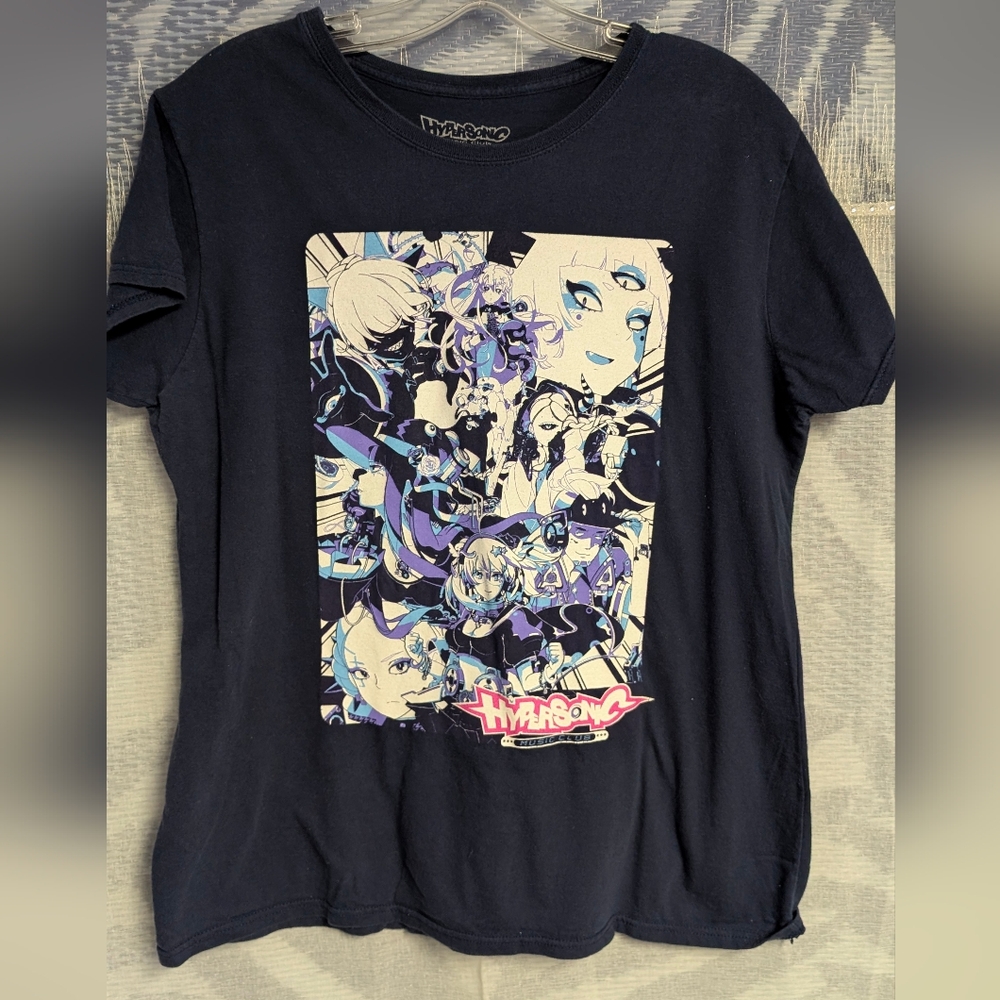 Ripple Junction Black Hyper Sonic Graphic Tee